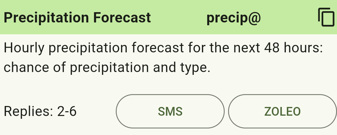 App messaging buttons