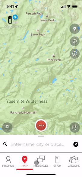 Screenshot of sending a verification code with BivyStick iOS app